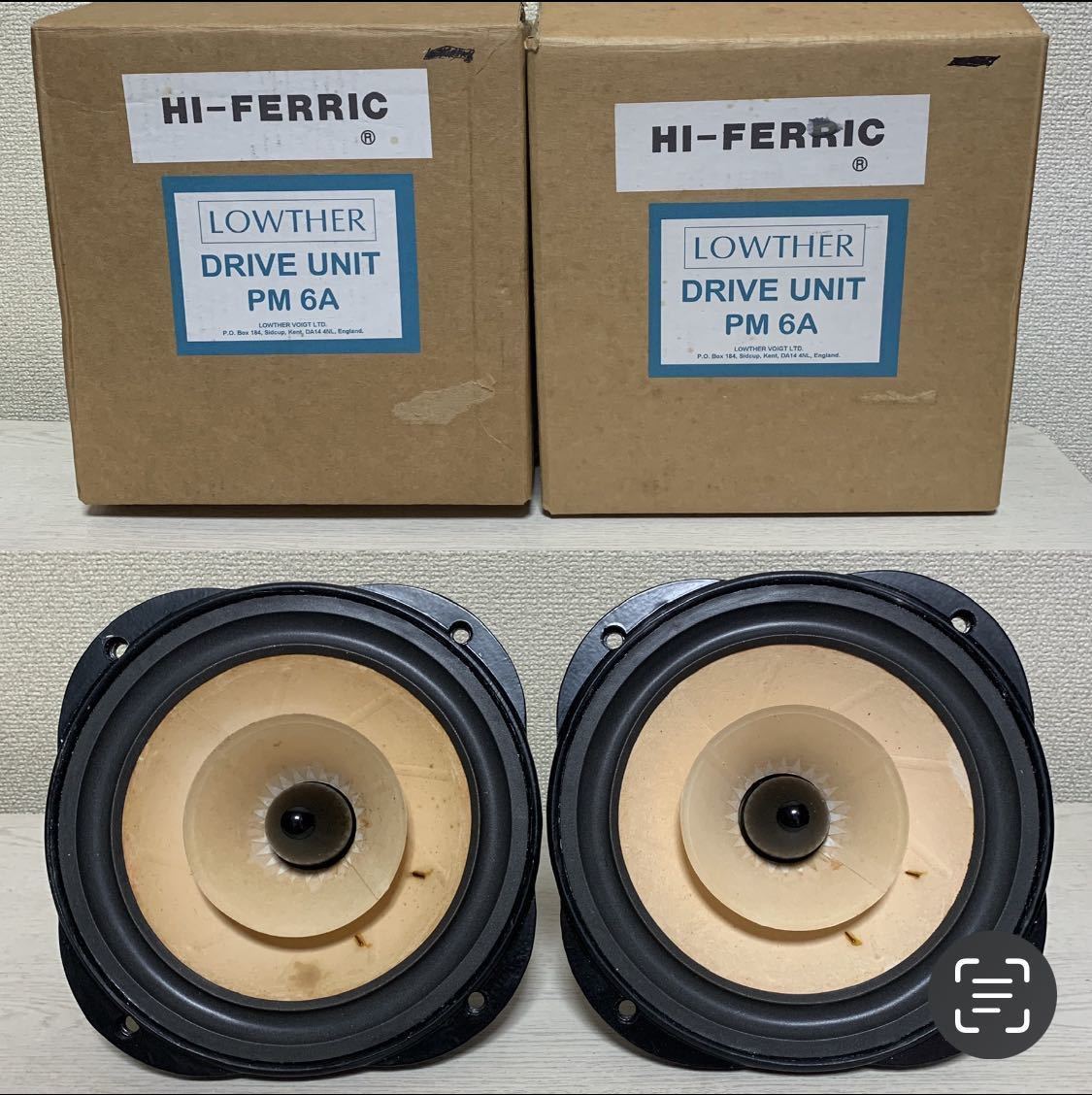 A12008S】未使用品 LOWTHER ローサー PM4 スピーカーユニット 1本 15 □□全国発送可LOWTHER Corner Acoustaタイプ&frasl;PM7A スピーカーペア