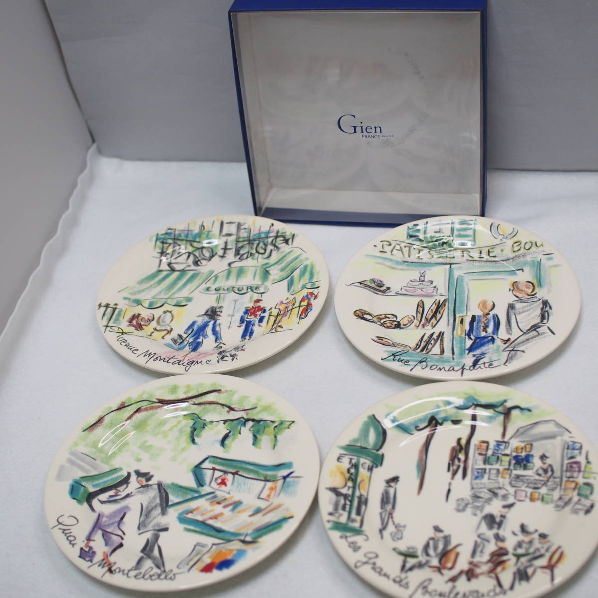 4 Gien belle ile プレート 大皿 ジアン 展示保管品 食器