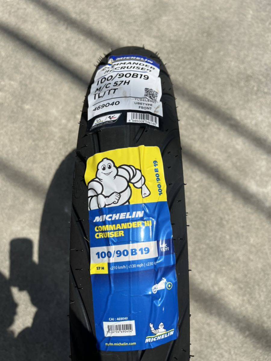 未使用】新品 ミシュラン Michelin commander 3 コマンダー 100/90B19