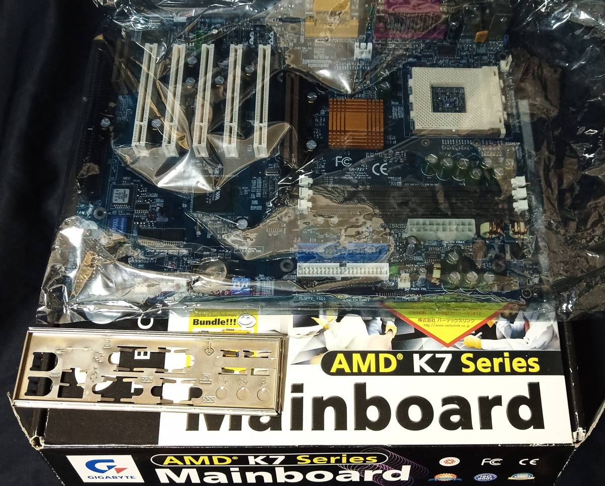 【傷や汚れあり】GIGABYTE GA7ZX Rev1.0 SocketA Socket462 KT133 ATX 簡易動作確認済 XP