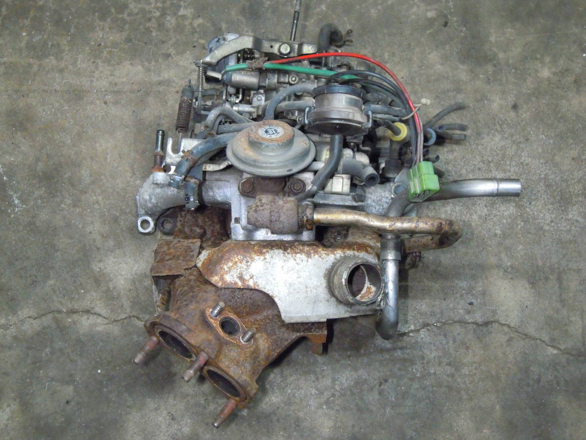 【傷や汚れあり】トヨタ トレノ AE85 前期 3A 3AU 3A-U 純正 エンジン キャブ キャブレター インマニ エキマニ 検 ...