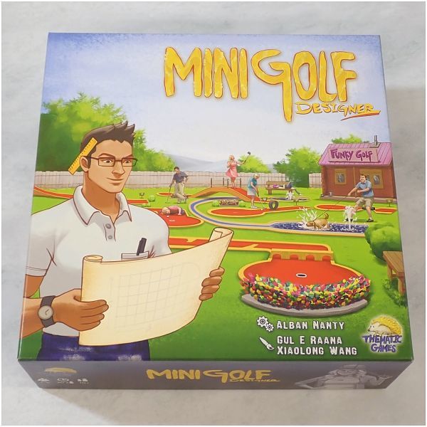 【やや傷や汚れあり】THEMATIC GAMES ボードゲーム MINIGOLF DESIGNER ミニゴルフデザイナー 日本語ルールブック