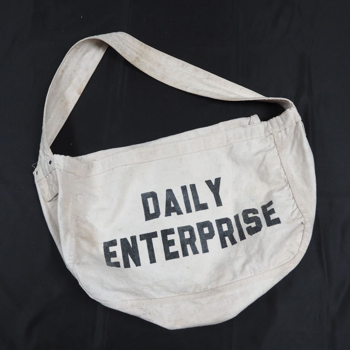 50s 60s ニュースペーパーバッグ 染み込みプリント vintage ボロの美学