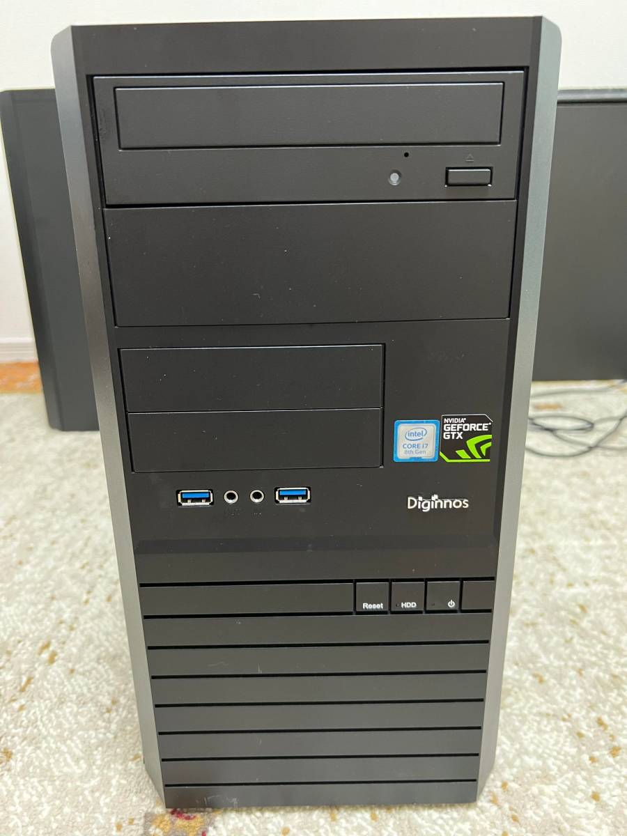 【傷や汚れあり】DIGINNOS デル デスクトップ PC 、 Intel Corei7 8700 3.20GHz・8GBメモリー
