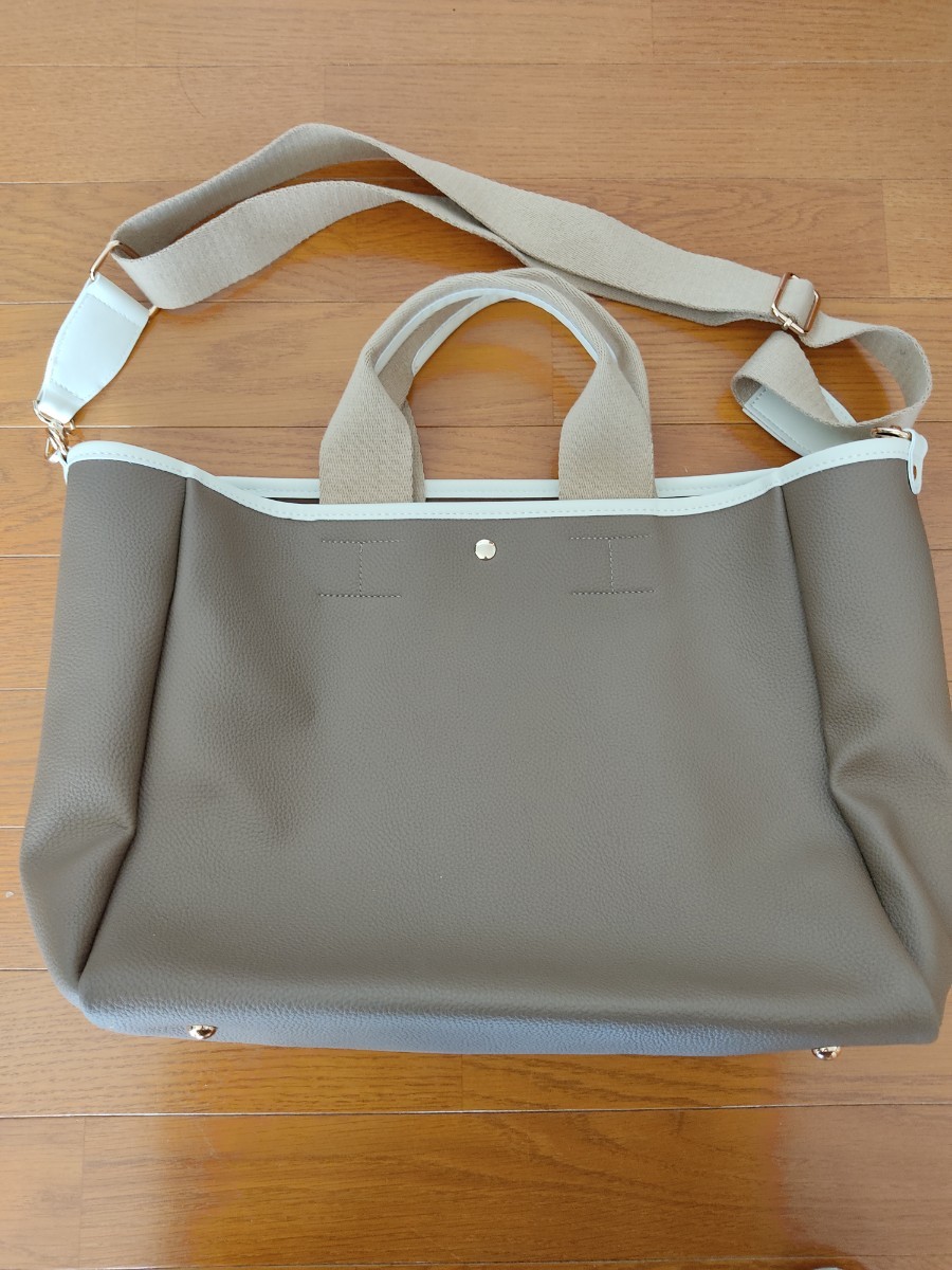 【目立った傷や汚れなし】グランデグレイス（ACCESSORIES GRACE購入）トートバッグ バッグインバッグ付き 大きめA4ショルダー