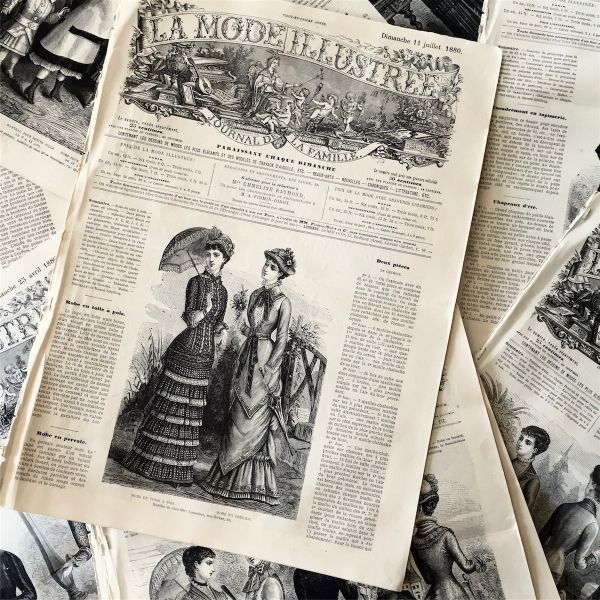 その他】19世紀 フランスアンティーク 永遠の淑女とモード新聞 LA MODE