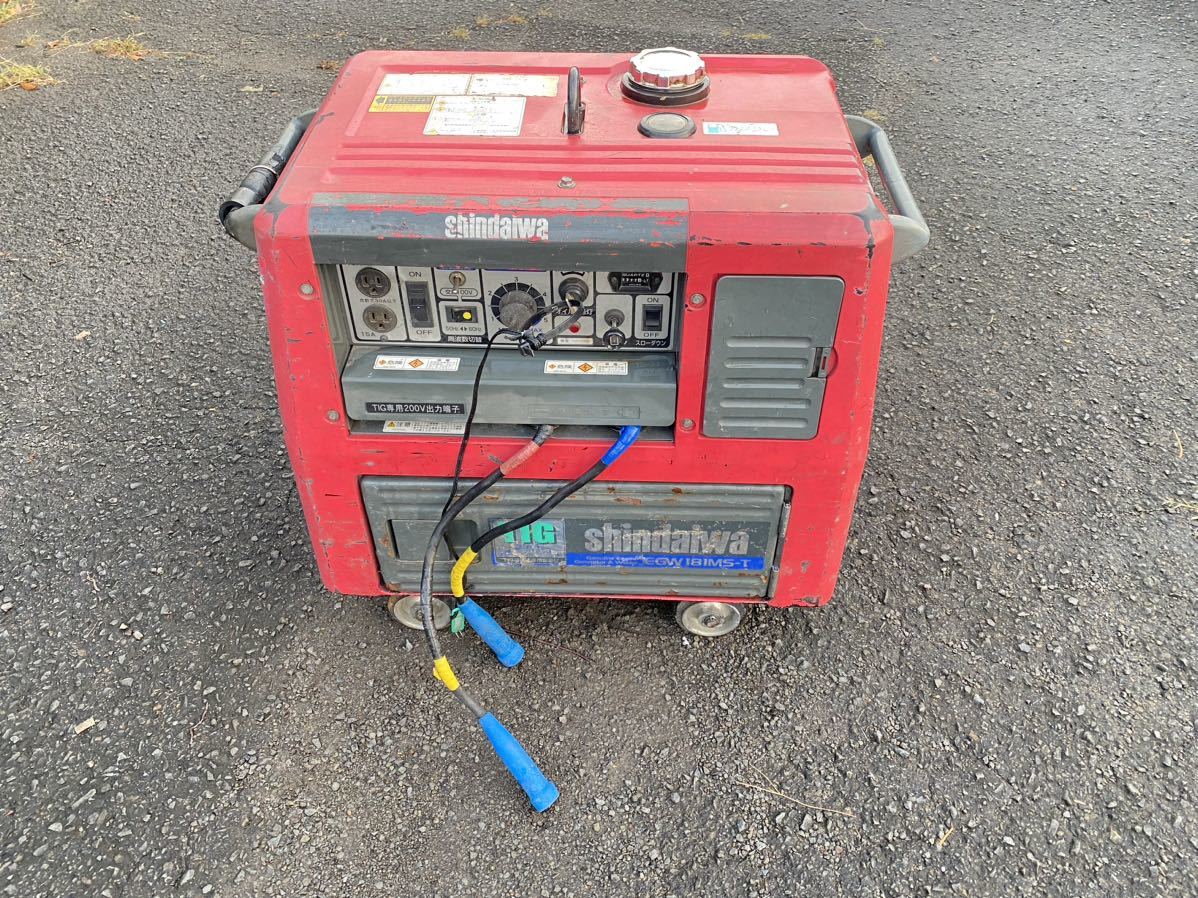 やや傷や汚れあり】宮崎 溶接機 発電機 新ダイワ EGW181MS-T ガソリン