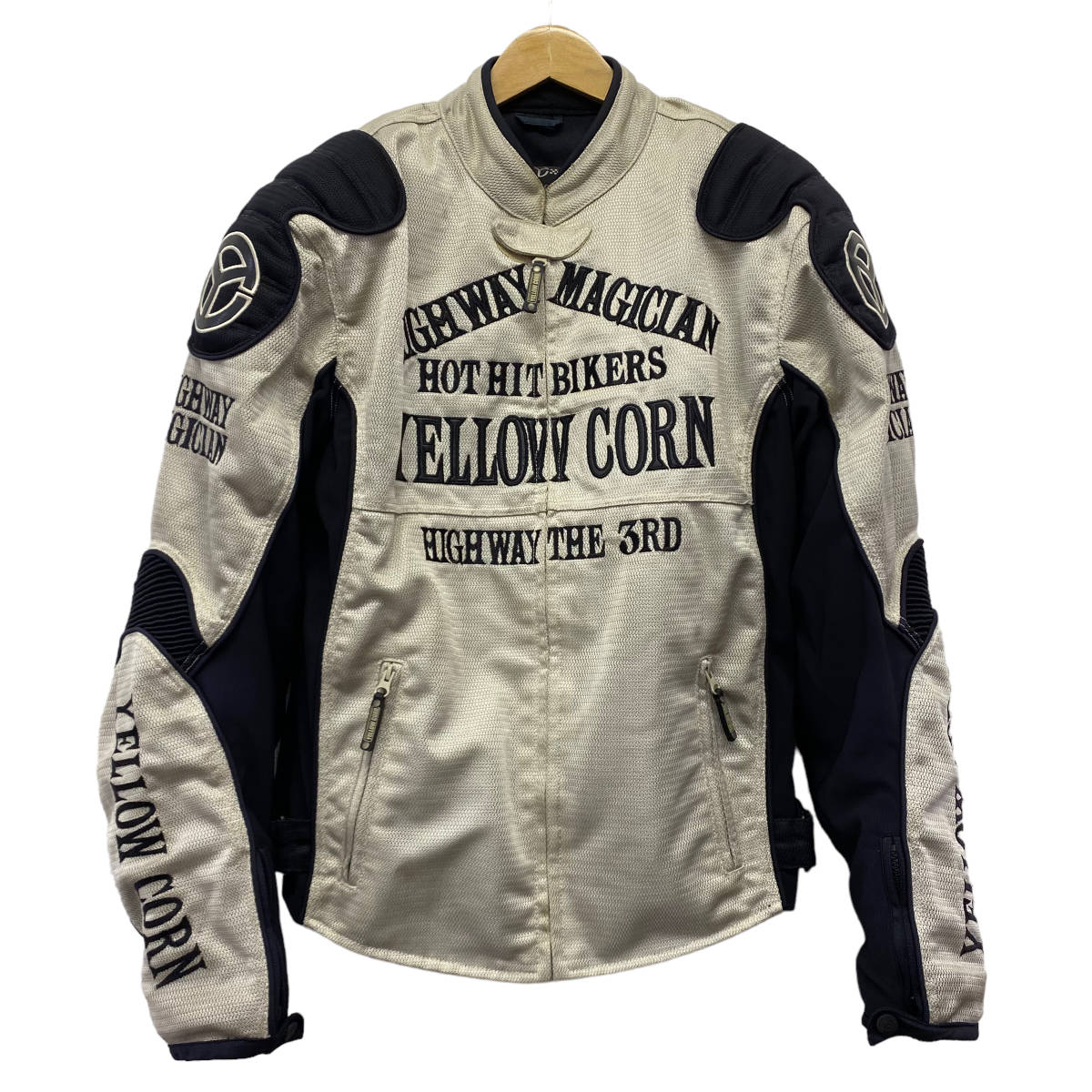 イエローコーン バイクジャケット ワッペン刺繍 ブラック 3L 希少