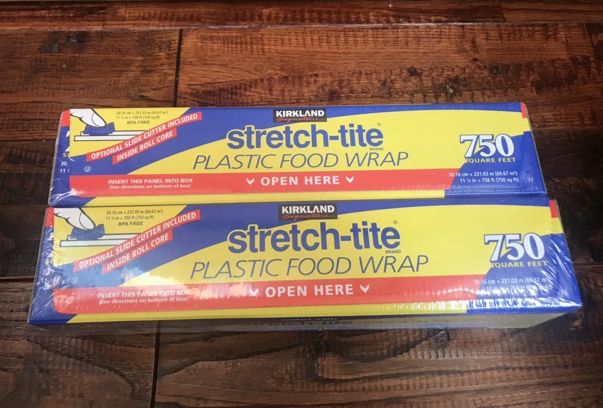 【未使用】送料込★コストコ★ カークランドシグネイチャー ストレッチタイトフードラップ 750フィート2本セット KIRKLAND