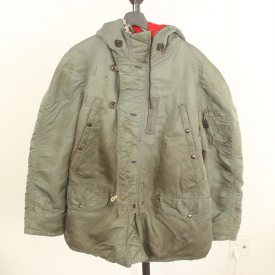 【全体的に状態が悪い】B134 50sビンテージ USAF エアフォース N-3B フライトジャケット リメイク 1950年代製 グリーン ...