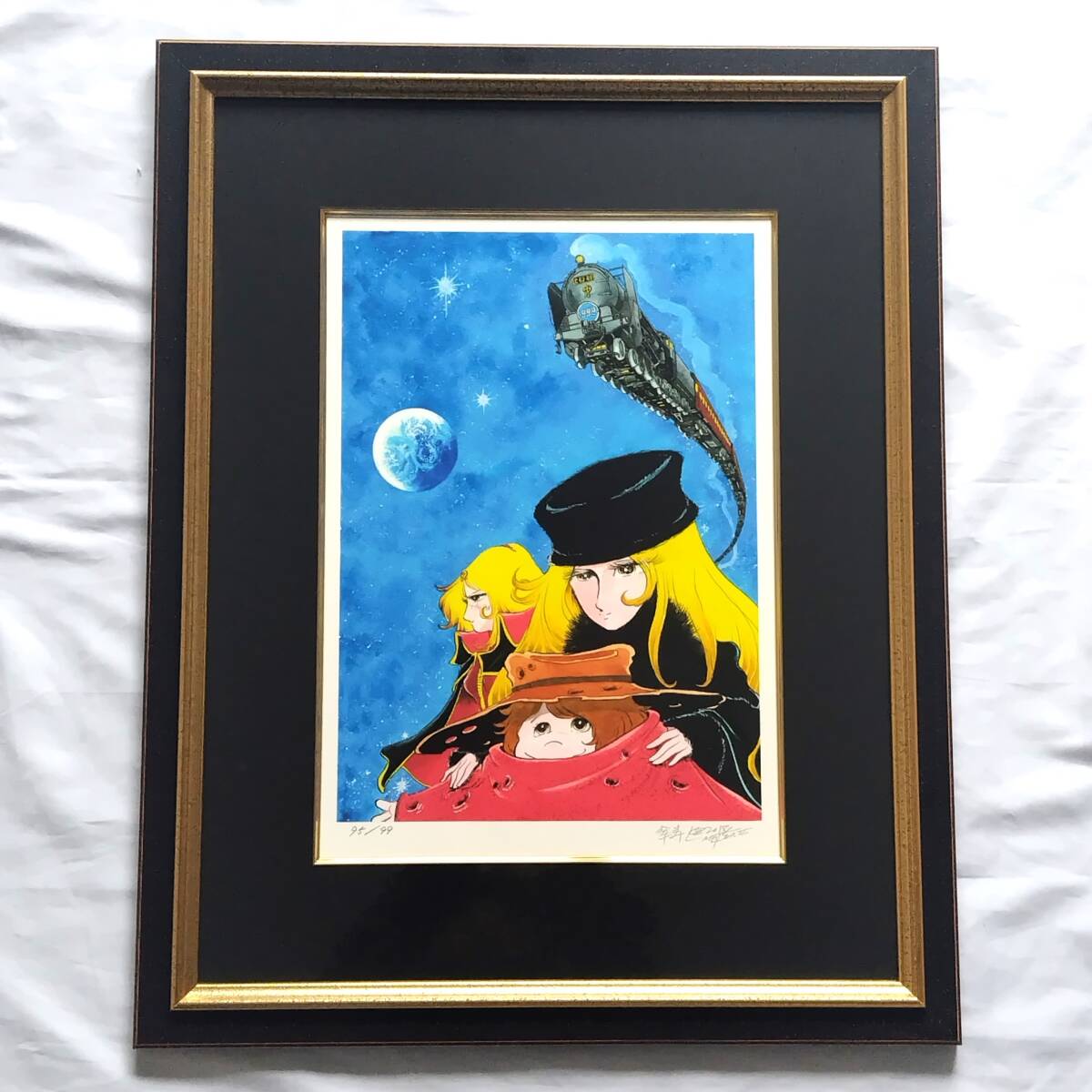 特大 銀河鉄道999 メーテル レジェンド 大型 油彩画 絵画 額縁 美術品 特大 銀河鉄道999 メーテル レジェンド 大型 油彩画 絵画 額縁