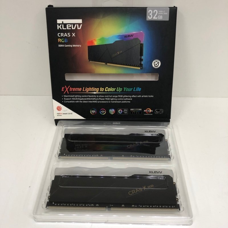 KLEVV CRAS X DDR4 RGB 16GB 3200MHz CL16 Gaming Arbeitsspeicher RAM Kit XMP 2.0 Hochleistungs Übertaktung 16 18 18 38