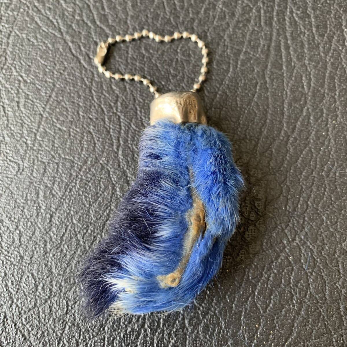 【やや傷や汚れあり】売り切り レアカラー ブルー！ vintage rabbit foot LUCKY CHARM ヴィンテージ ラッキー