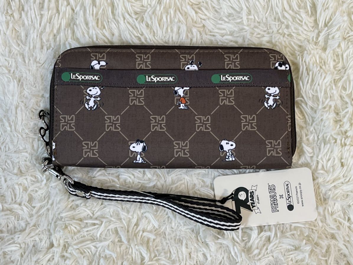 【未使用】レスポートサック LeSportsac TECH WALLET WRISTLET ウォレット 長財布 U034 スヌーピーレ