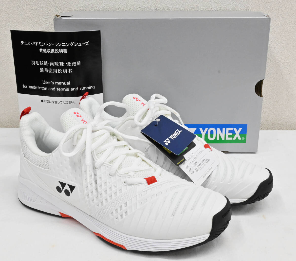 YONEX FUSIONREVテニスシューズ 27センチ オリーブ ヨネックス テニス