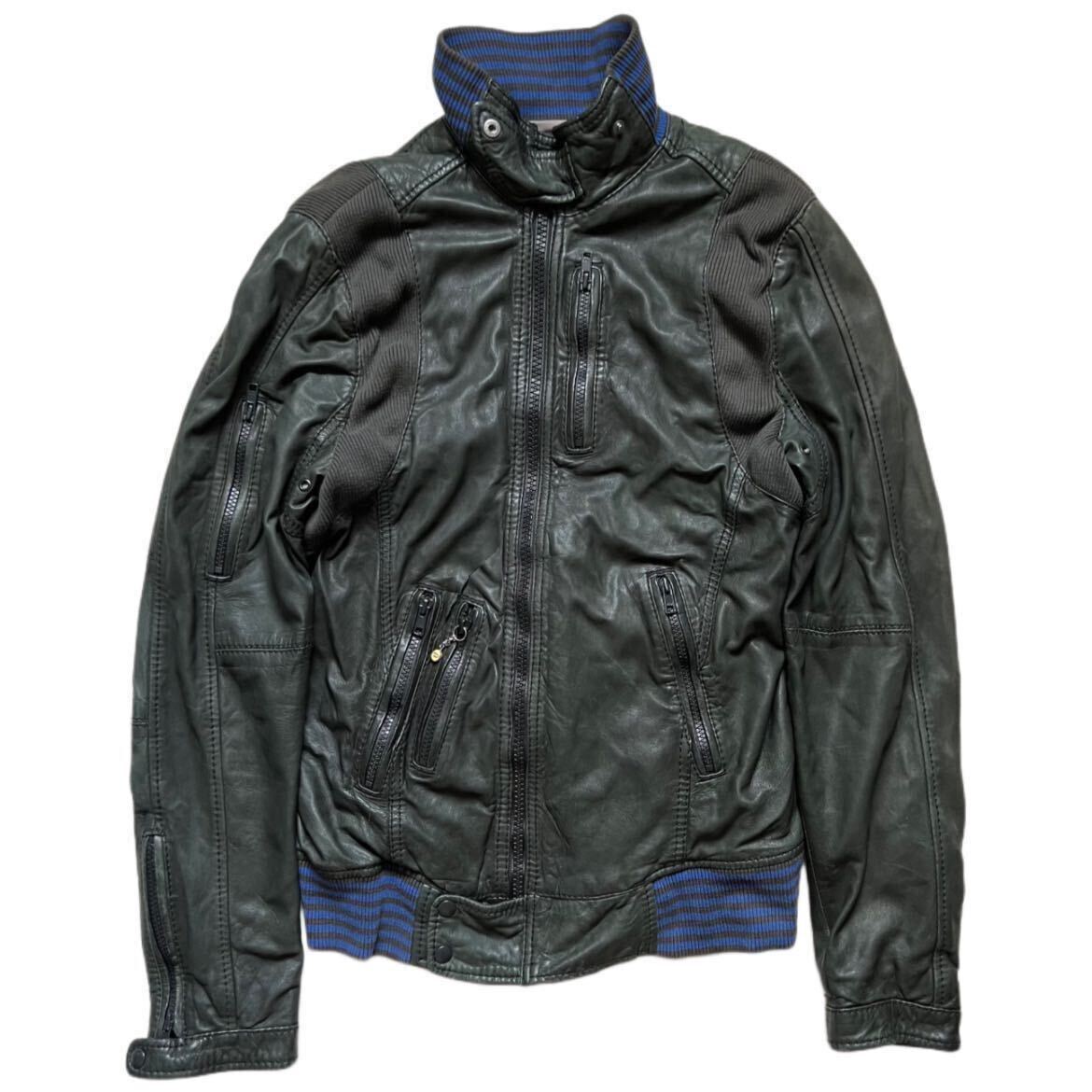 00s archive kmrii leather jacket gimmick | Campri, Campri Leather