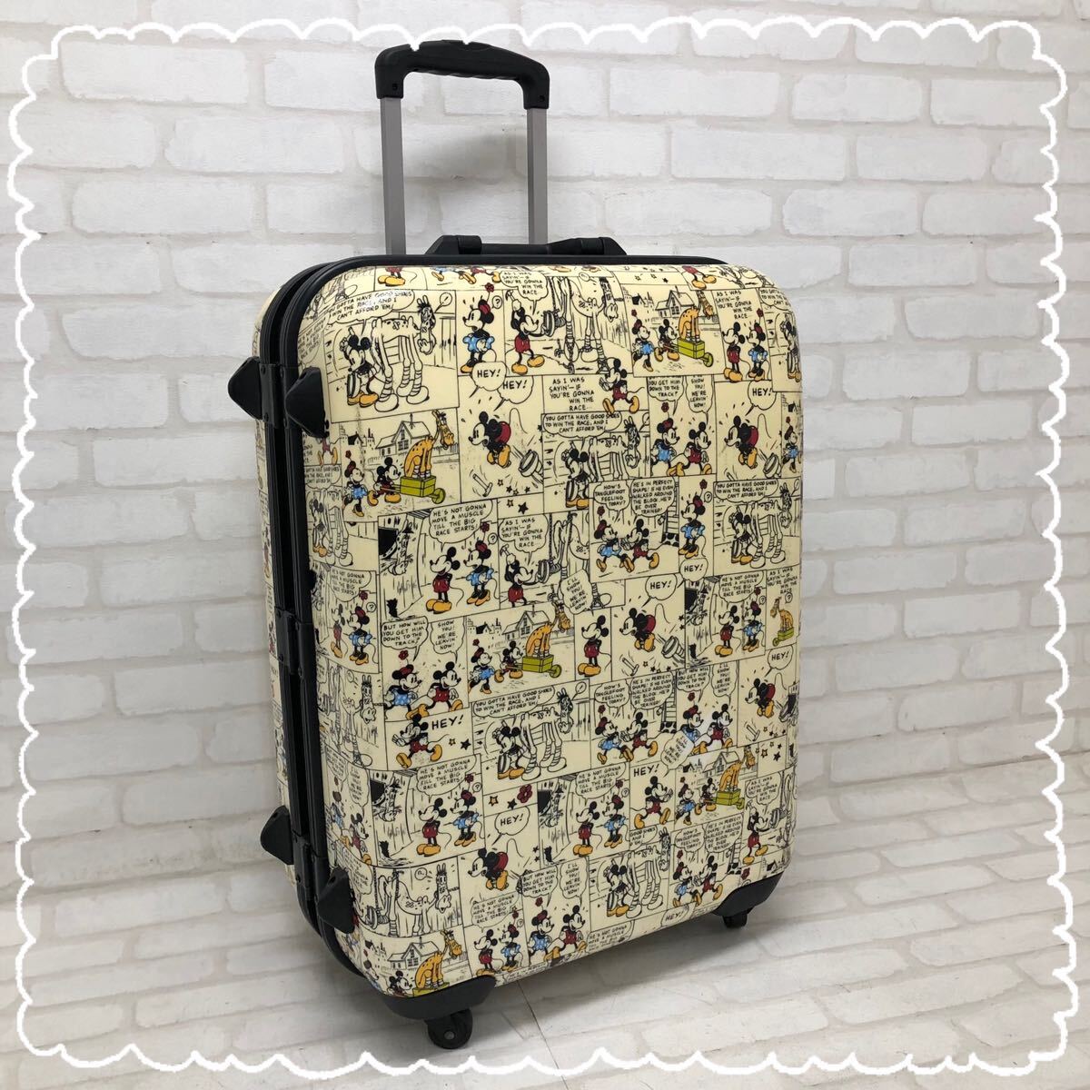 ★ 希少 ミッキーマウス スーツケ ース　キャリーバッグ　黄色❣️ 希少 ミッキーマウス スーツケース キャリーバック ディズニー