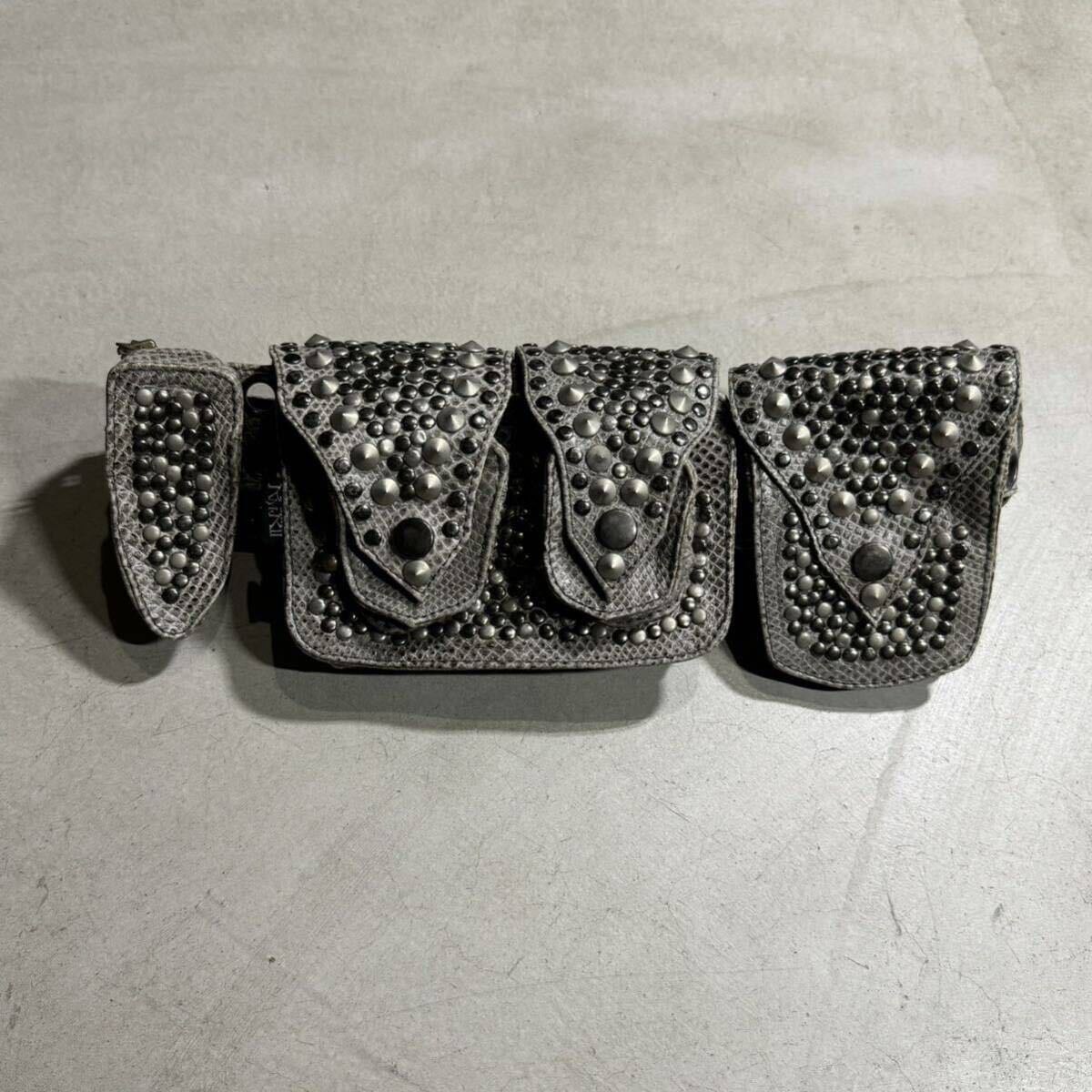 00s archive KMRII studs belt + porch（00s archive 締めくくら