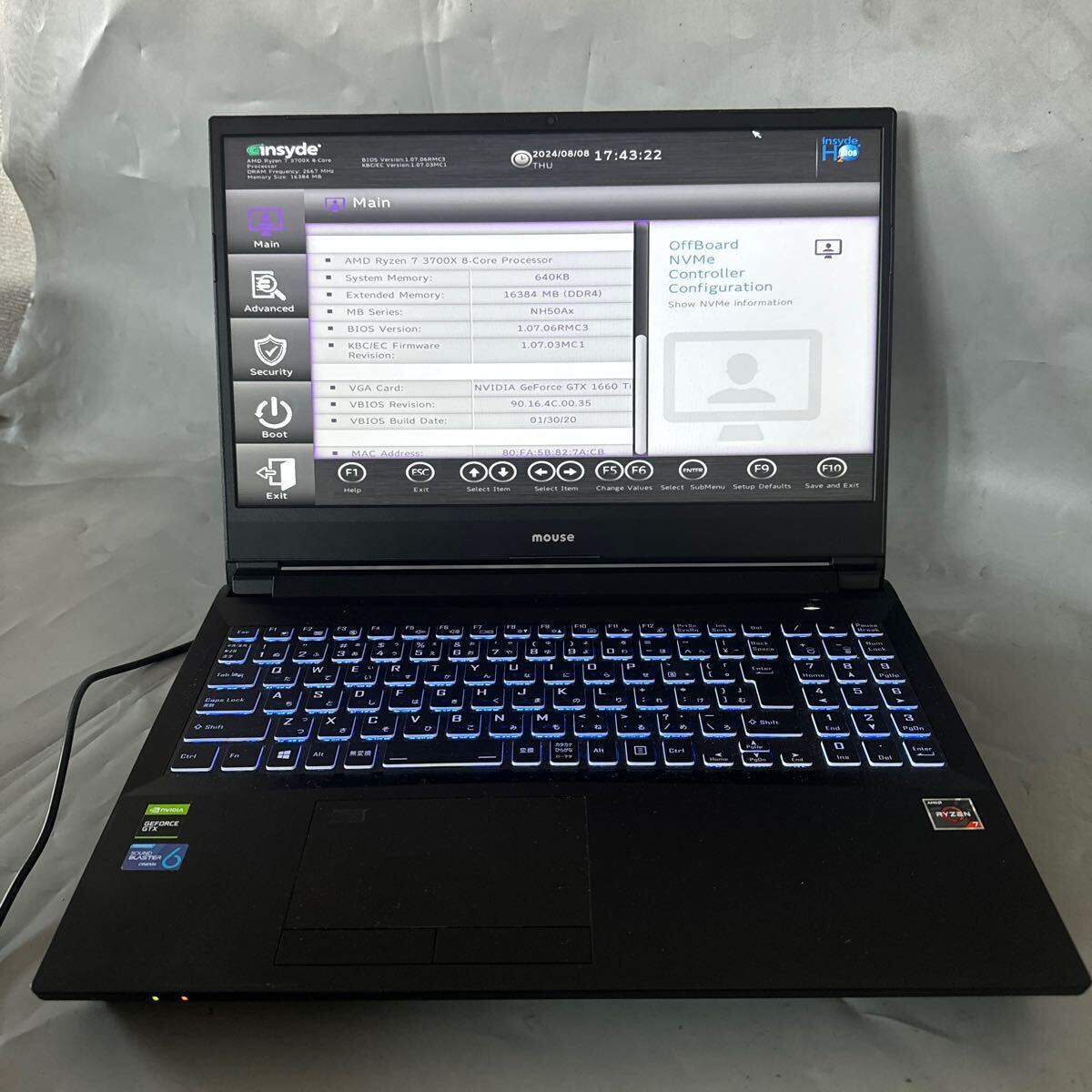 GTX1080Ti Ryzen7-3700X メモリ32GB Blu-ray Wi-Fi ゲーミングPC 全国