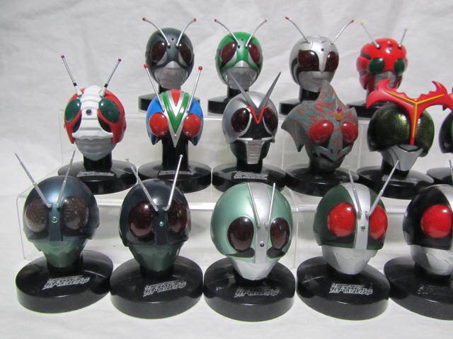 【昭和】8種セット 仮面ライダーマスクコレクション マスコレ 1号 V3 ライダーマスクコレクション プレミアム発光台座ディスプレイ