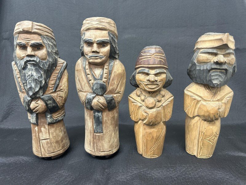 アイヌ　彫刻　北海道 木彫り 熊 北海道アイヌ 伝統工芸品 - メルカリ