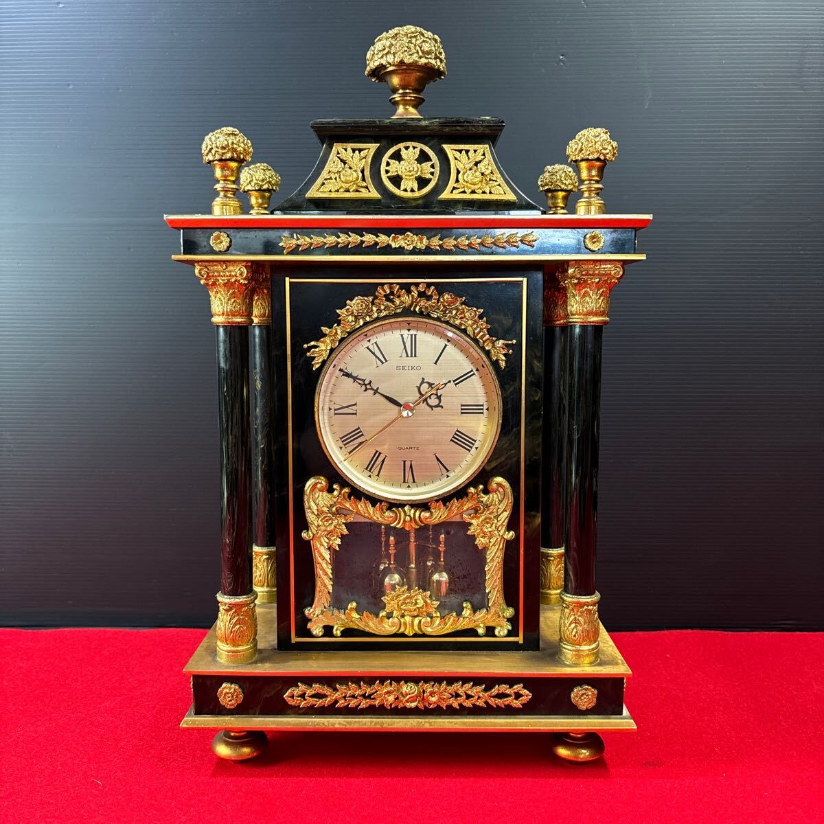節約 SEIKO/セイコー クウォーツ 置き時計 ビンテージ アンティーク