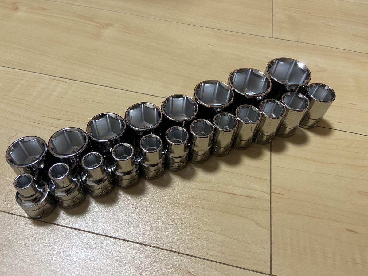 Snap-on 3/8 シャローソケット　おまけ付き Snap-On スナップオン ソケット 3/8 シャロー セミディープ ディープ