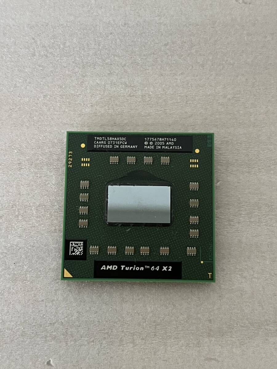 【未使用】AMD CPU Turion 64 X2 Dual Core TL-58 1.9GHz CPU TMDTL58HAX5DC ...