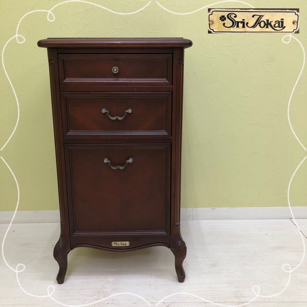 東海家具 木製サイドテーブル/ナイトテーブル/電話台/チェスト 東海家具 木製サイドテーブル/ナイトテーブル/電話台/チェスト