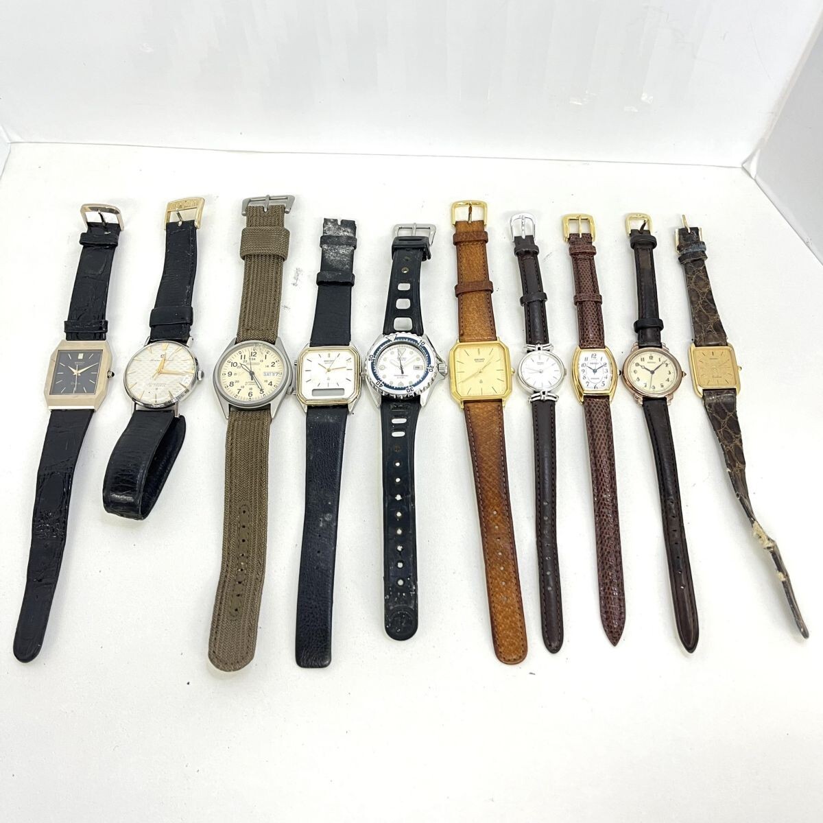 【傷や汚れあり】S041- 腕時計 10点セット SEIKO MARVEL EXCELINE DOLCE アナデジ PROFESSIONAL ...