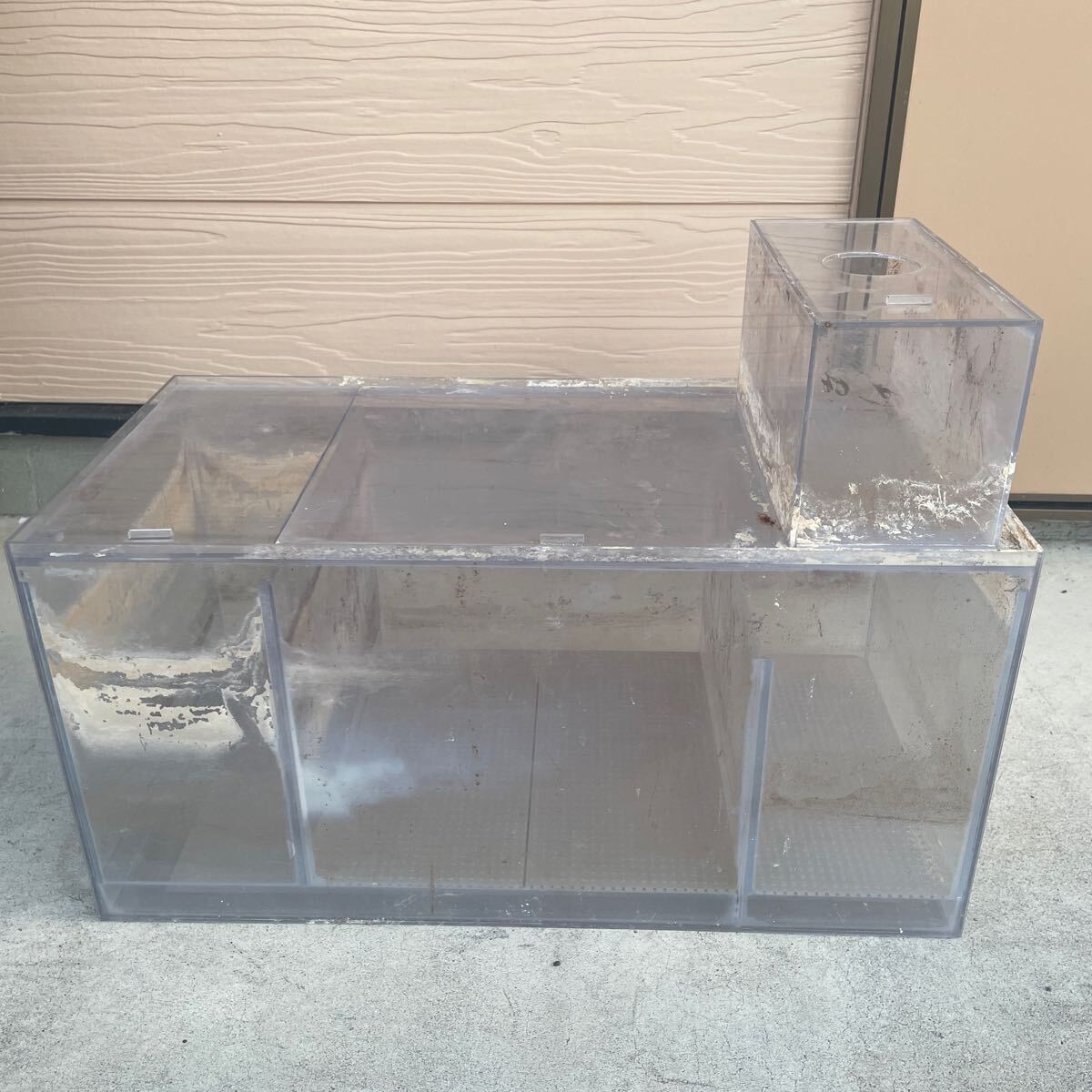 ◆国産3層式濾過槽◆900×300×300h◆超強度5ミリ仕様◆オーバーフロー水槽用◆即決送料無料◆ウールボックス付◆他サイズ多数出品中◆ | 三層濾過槽 900×300×高さ300ｍｍ ウールボックス付