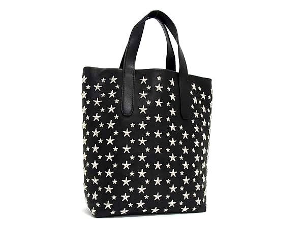 極美品】JIMMY CHOO 待ち遠しく SOFIA/S スターパンチング トートバッグ