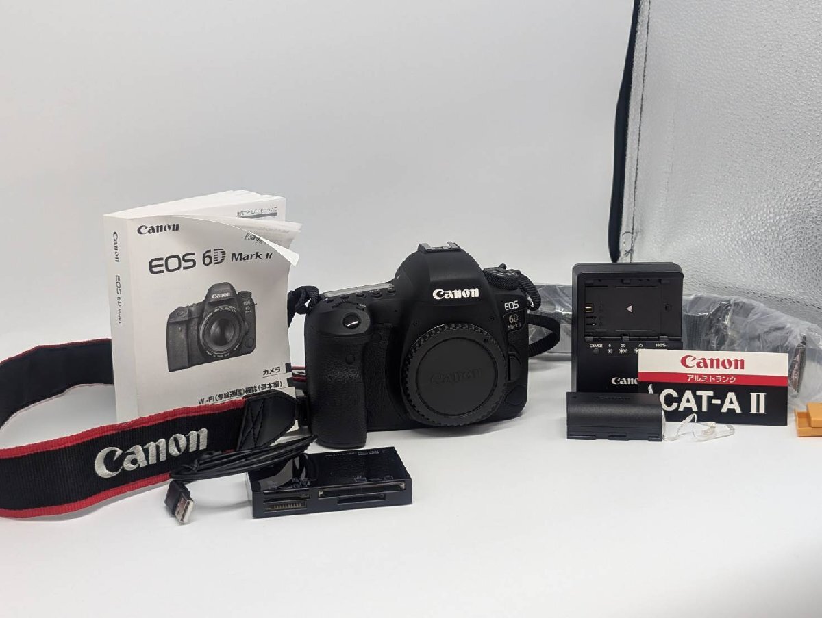 Θ美品【Canon キャノン EOS 6D Mark Ⅱ デジタル一眼レフカメラ 液晶モニター35mm フルサイズ 約2620万画素CMOSセンサー】HM1408の1番目の画像