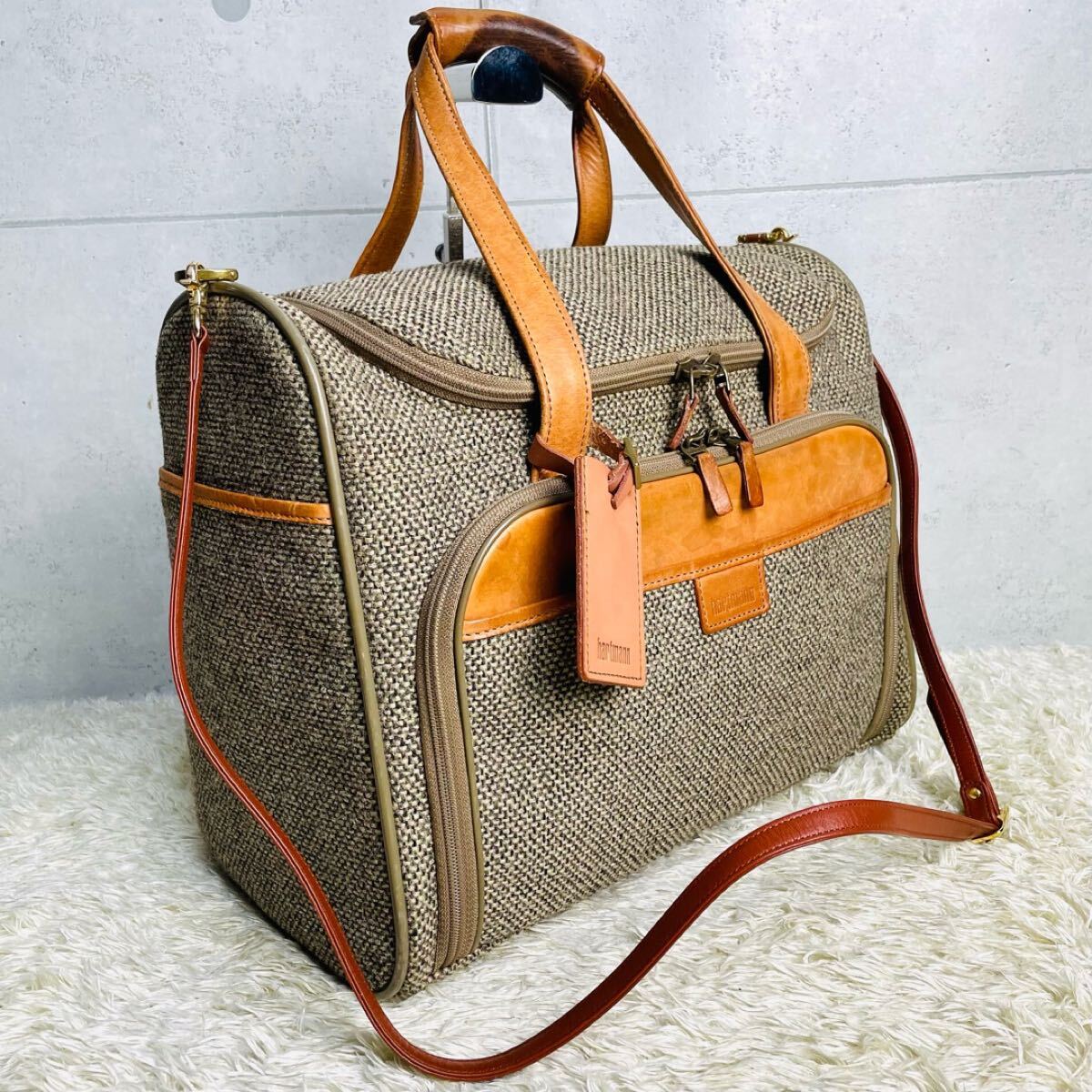極美品】hartmann tweed boston bag