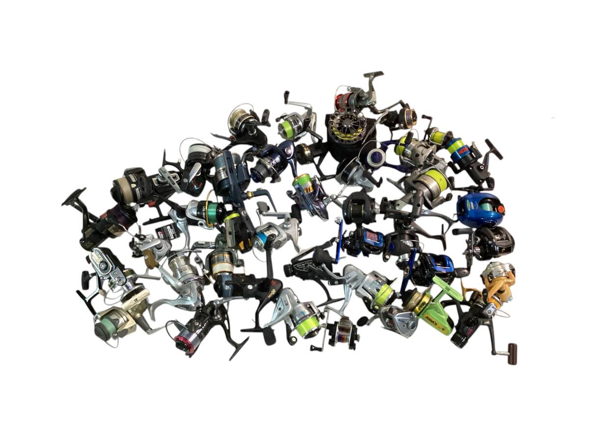 ★ リール 釣り具 大量 40点 まとめ商品 Daiwa OLYMPIC TAIYO 他 ジャンク品 10kg やや傷や汚れあり】☆ リール 釣り具 大量 40点 まとめ商品