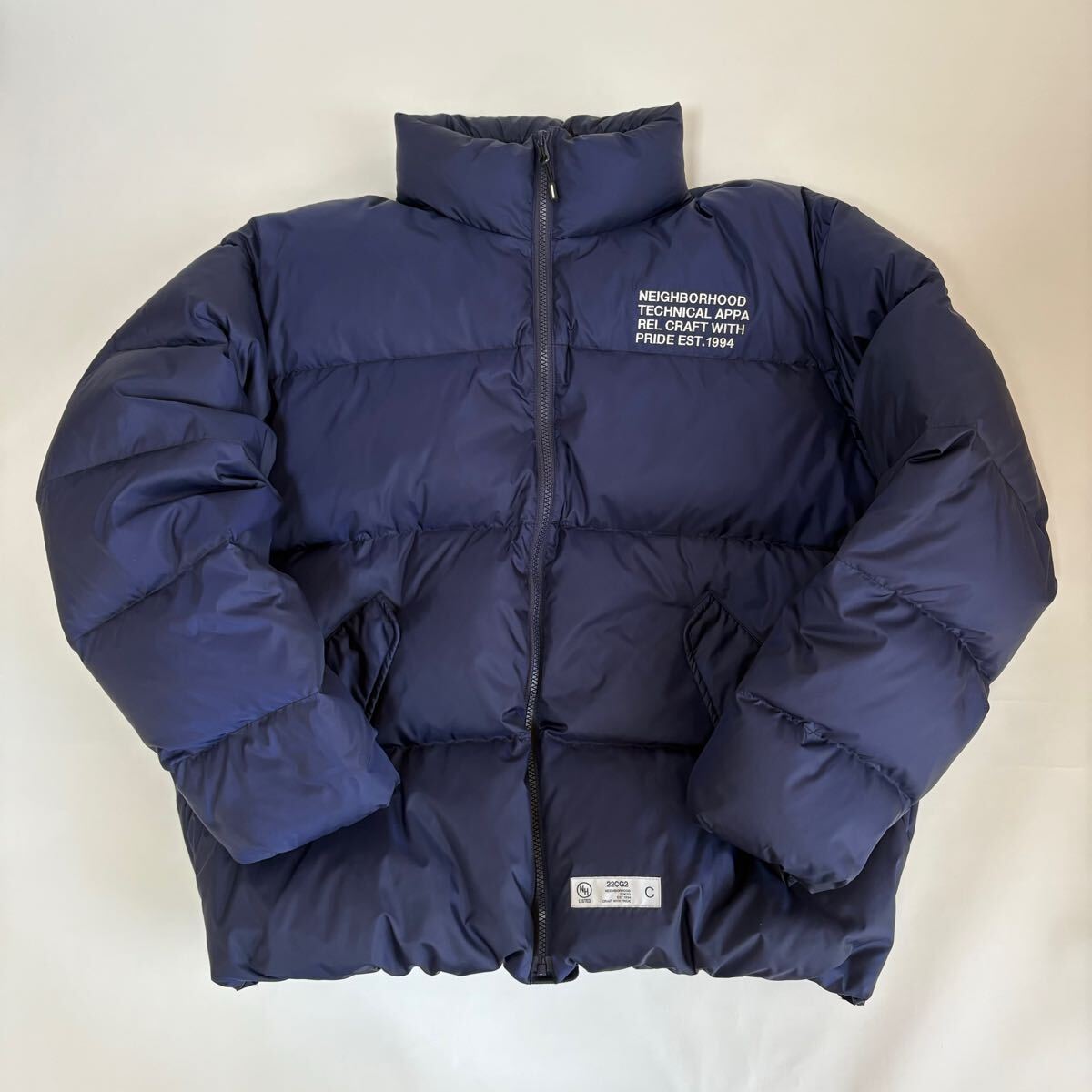 名作 02AW Neighborhood 3204 カンフー 中綿 ジャケット M グレー 