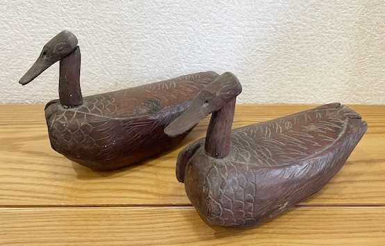 未使用品九谷焼木田弘之造色釉鴛鴦オシドリおしどり置物25カ111