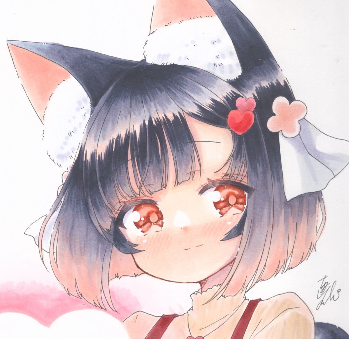 Amazon.co.jp: No.006手描きイラスト 原画 アナログ 絵