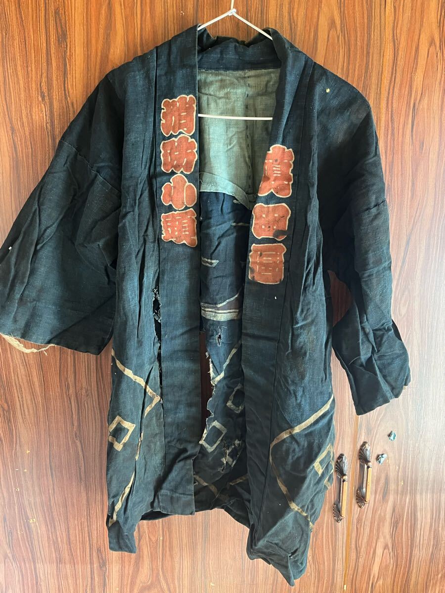 古着　ジャパンビンテージ　消昭和レトロ　ハンドメイド　刺子　半纏 古着 ジャパンビンテージ 消防団 昭和レトロ 刺子 刺し子 半纏