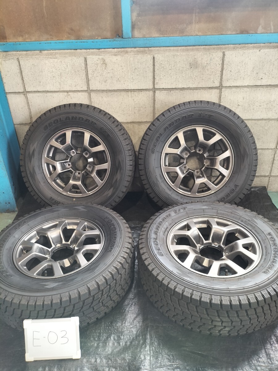 【目立った傷や汚れなし】ジムニーシエラ スズキ純正ホイール YOKOHAMA GEOLANDAR i/T 225/70R15の落札情報詳細 ...
