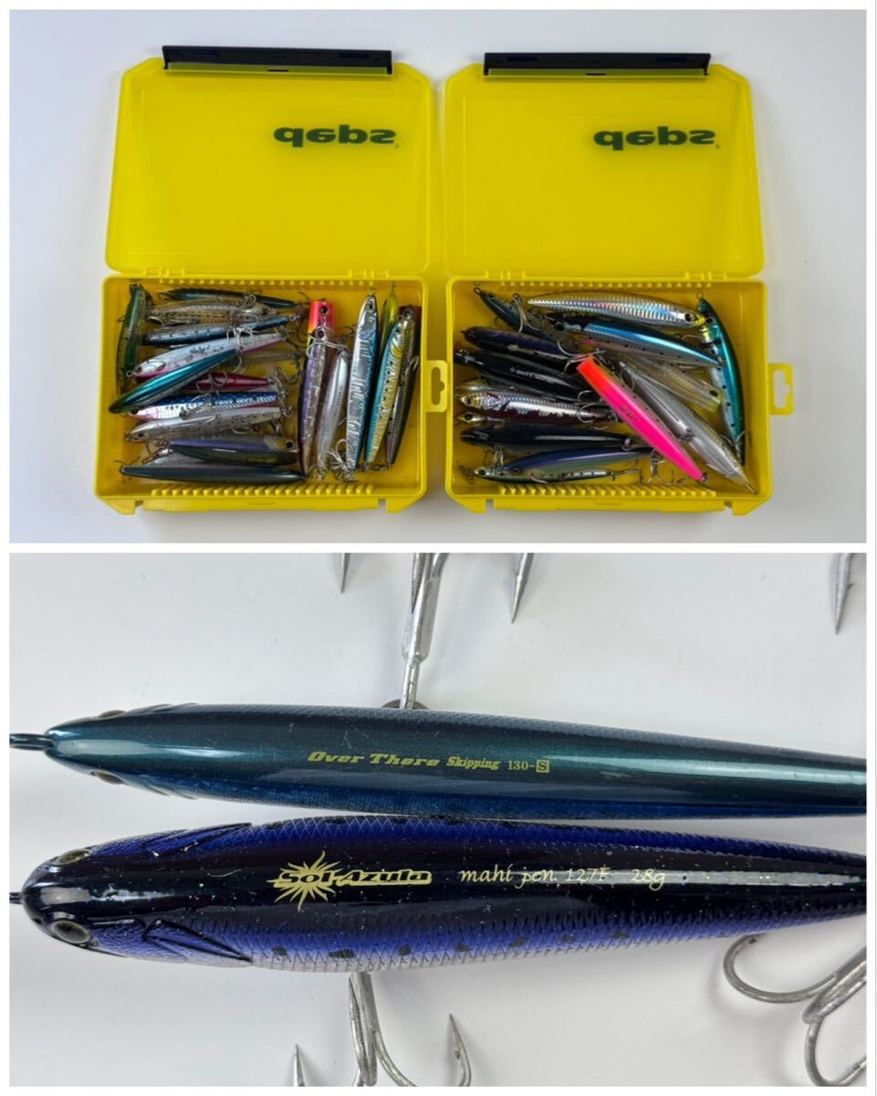 1円スタート】ウッド製ダイビングペンシル4点セット プラグ ブリ