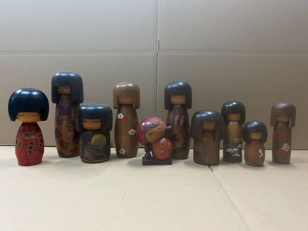 1971年 近代 モダンこけし 杉崎泰山 作 〈ささやき〉創作 郷土玩具