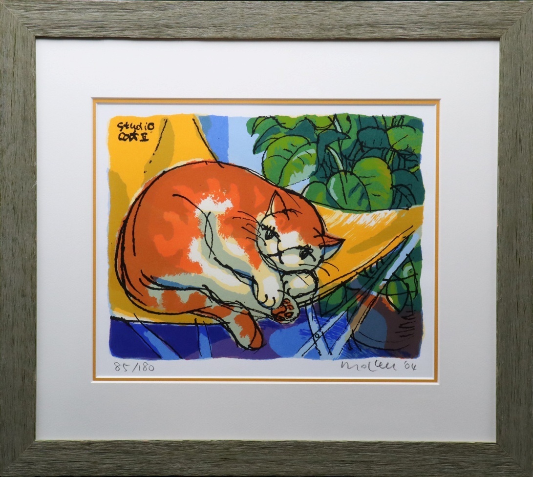 【真作】Michael Leu　マイケル・ルー　シルクスクリーン　直筆サイン 真作】【WISH】マイケル・ルー Michael Leu「IN BLACKVELVET