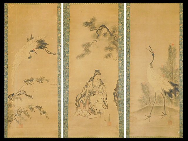 美品 掛け軸 広森雄仁作 夫婦鯉の滝登り図 共箱 太巻き付 縁起物 美術年鑑掲載 美品 掛け軸 広森耕仁作 夫婦梟図 共箱 太巻き付 美術年鑑掲載