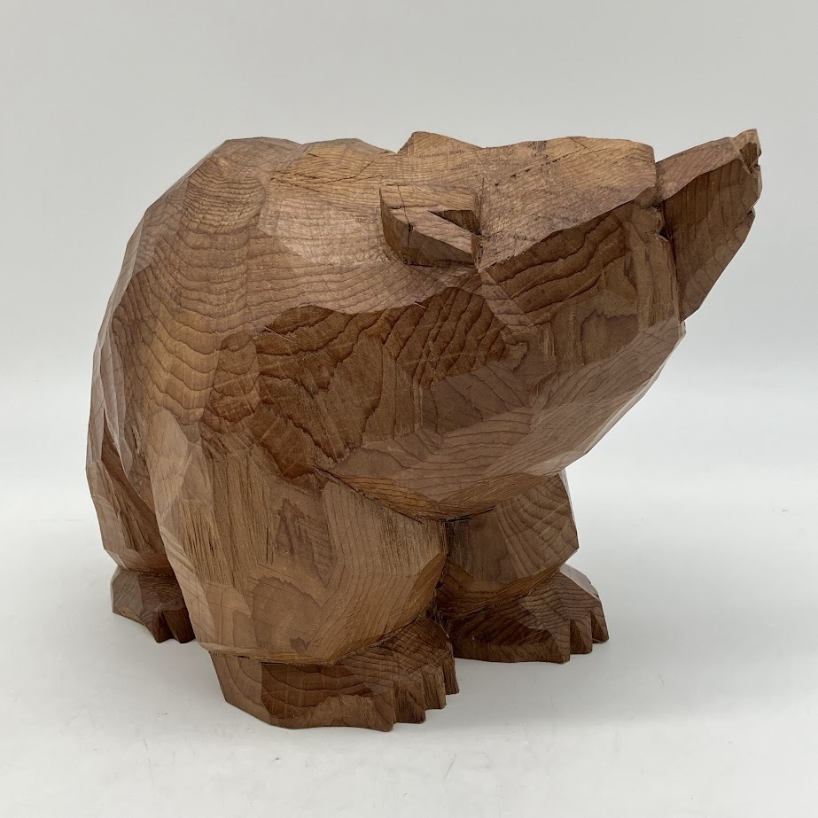 EK543 【金工師 祥雲 造】鋳銅「親子獅子/玉乗母子獅子」幅35cm/高