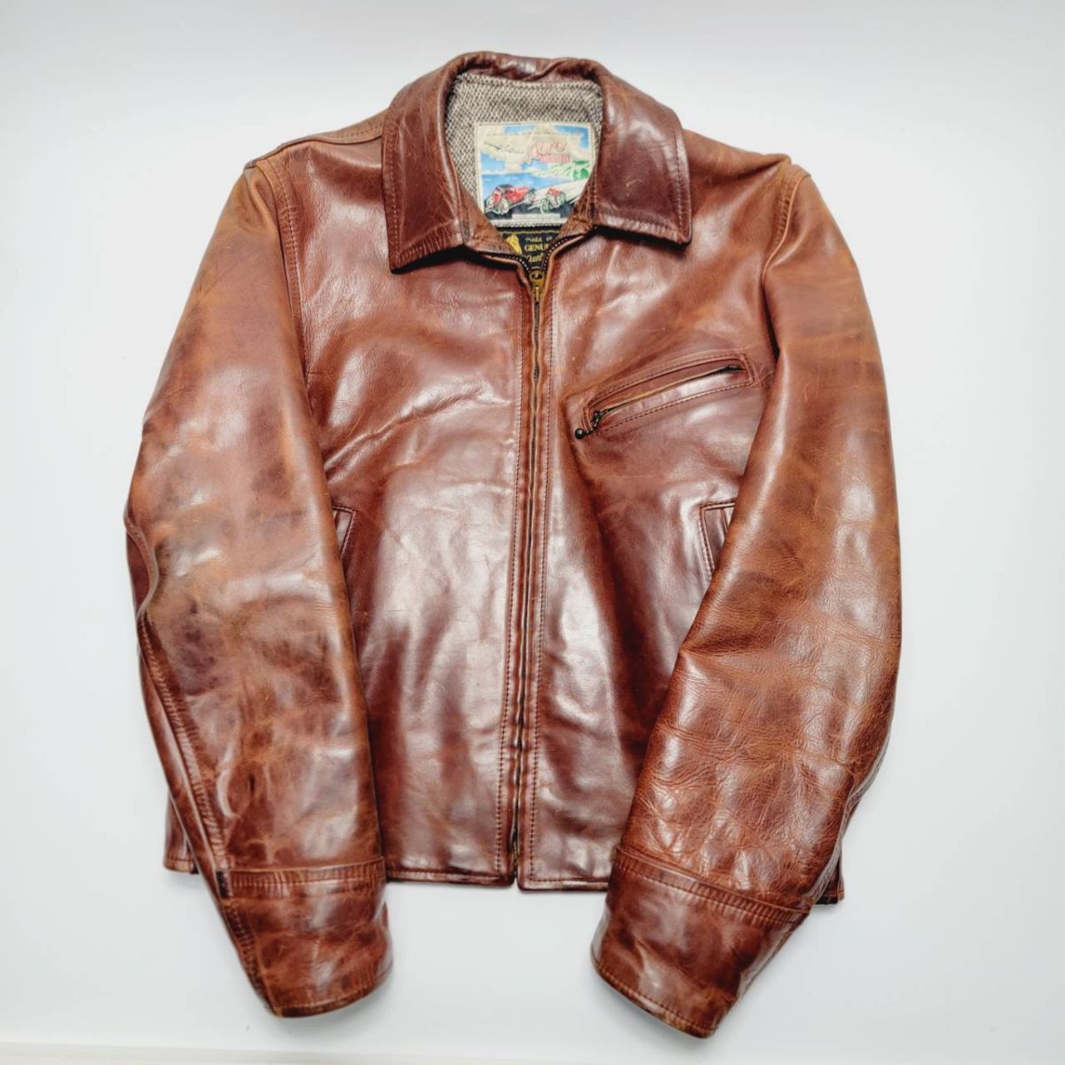 AERO LEATHER エアロレザー サイズ 38 送料無料 馬革 おまけ付き