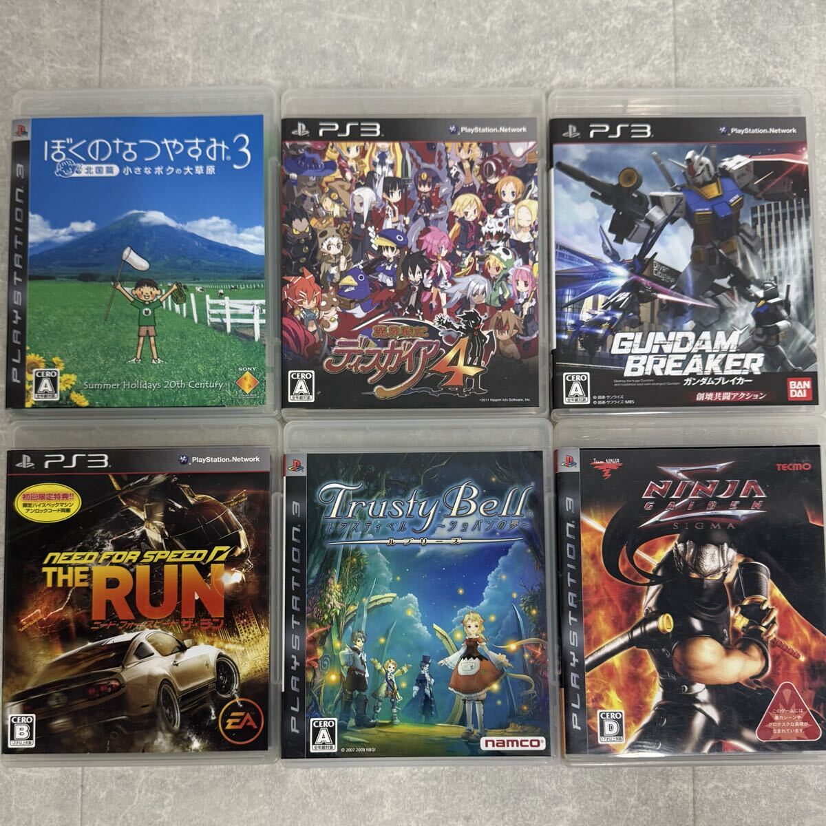 172 PS3 ゲームソフト ぼくのなつやすみ3 魔界戦記ディスガイア4 GUNDAM BREAKER THE RUN Trusty Bell NINJA GAIDEN 1円〜の1番目の画像