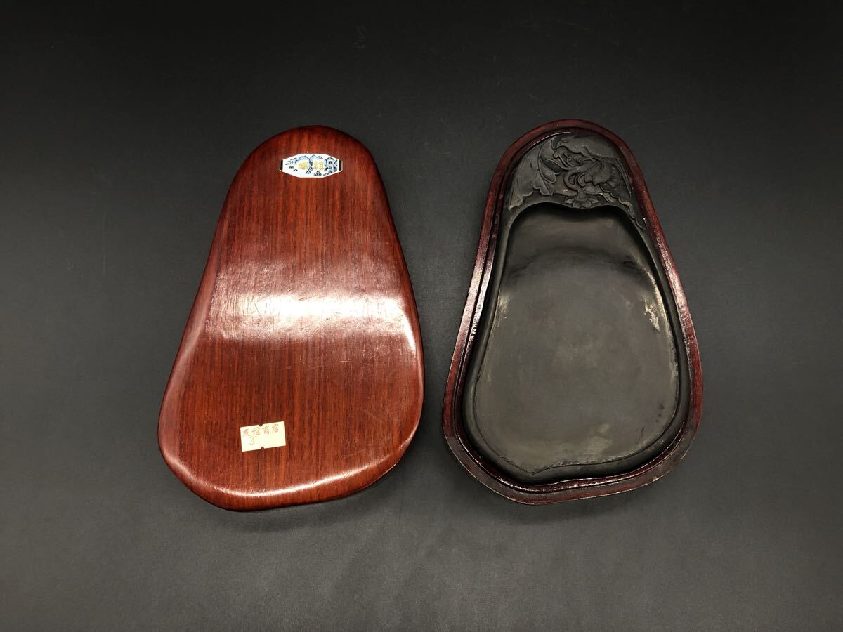 古硯 古歙州硯 古硯 端硯？歙硯？泉水石上流 歙州硯 水舷坑 水波紋 蘭花