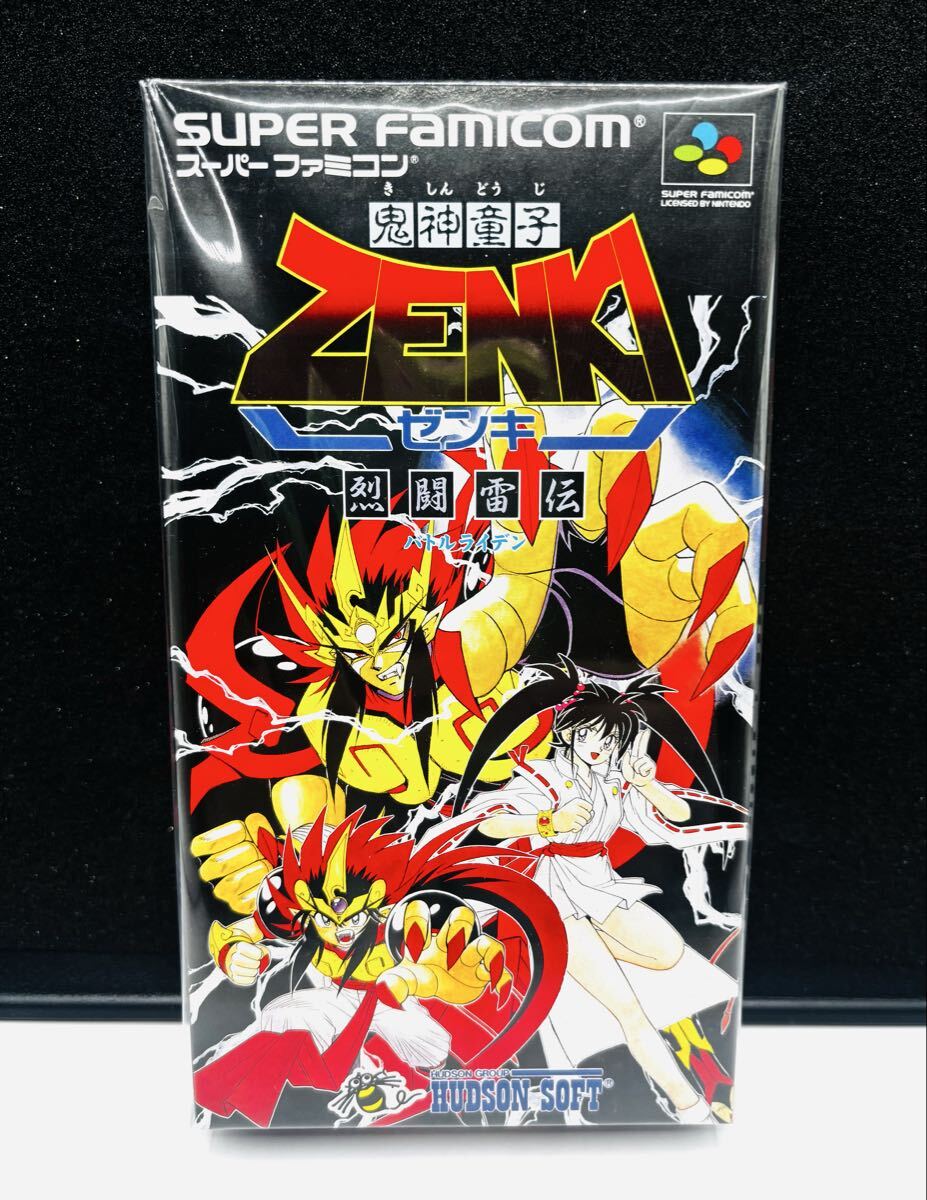 【動作確認済み・箱説付】スーパーファミコン　鬼神童子ZENKI 天地鳴動 鬼神童子ZENKI 天地鳴動 スーパーファミコンソフト カセットのみ (端子