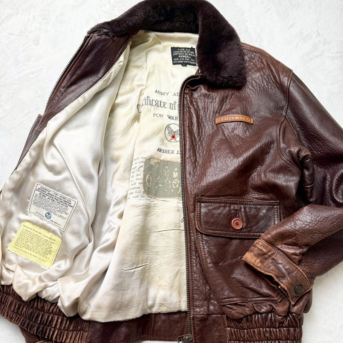 中古】USA製□Schott ショット B3 ムートン フライトジャケット 38（M